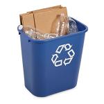 28 Qt Blue Deskside Recycling Wastebasket