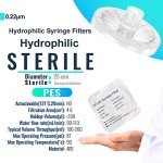Sterile PES Syringe Filters, 25mm, 0.22µm, 10/pk