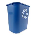 28 Qt Blue Deskside Recycling Wastebasket