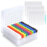 100pcs 2ml Plastic Vials with Caps & Droppers