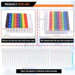 100pcs 2ml Plastic Vials with Caps & Droppers