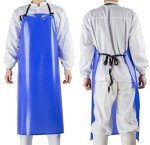Blue Chemical Resistant Vinyl Aprons - 5 Pack