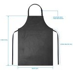 2 Pack Heavy Duty Waterproof Rubber Aprons - Black