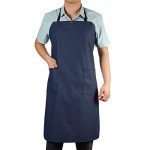 Blue Waterproof Rubber Vinyl Lab Apron with Pockets