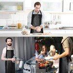 2 Pack Heavy Duty Waterproof Rubber Aprons - Black