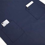 Blue Waterproof Rubber Vinyl Lab Apron with Pockets
