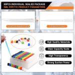 100pcs 2ml Plastic Vials with Caps & Droppers