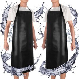 GoldPig 2 Pack Waterproof Rubber Work Aprons