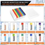 100pcs 2ml Plastic Vials with Caps & Droppers