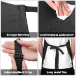Gotega 4 Pack Adjustable Waterproof Heavy-Duty Aprons