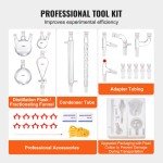 1000ml Lab Distillation Kit - 29 pcs Glassware