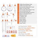 1000ml Lab Distillation Kit - 29 pcs Glassware