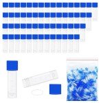 500pcs 2ml Plastic Sample Vials with Caps