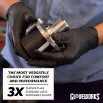 Black Disposable Nitrile Gloves - 100 Pack, X-Large