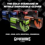 Black Disposable Nitrile Gloves - 100 Pack, X-Large
