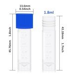 500pcs 2ml Plastic Sample Vials with Caps