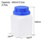 Plastic Lab Chemical Reagent Bottle - 450ml, 2pcs