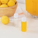 2 Ounce Clear Plastic Mini Shot Bottles, 100 Pack