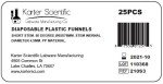 Karter Scientific Short Stem Plastic Funnels 65mm