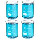 Borosilicate Glass Beaker Set - 600mL (4-Pack)