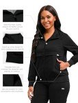 Women's Long Sleeve Zip Front Scrub Jackets