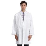 Greenour Men’s White Lab Coat Set, 2-Pack