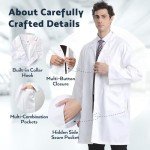 Greenour Men’s White Lab Coat Set, 2-Pack
