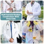 Greenour Men’s White Lab Coat Set, 2-Pack