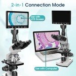 Trinocular Microscope with 5MP Camera and LCD Screen