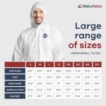 Disposable Hazmat Suits 25 Pack, 2X-Large
