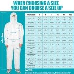 FURWEY Disposable Hazmat Suits - 3 Pack, Heavy Duty