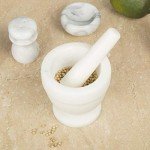 Natural Marble Mortar and Pestle Set - 4