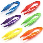 Colorful Plastic Rainbow Tweezers for Kids
