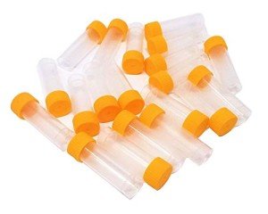 20pcs 5ml Plastic Test Tubes with Screw Caps