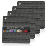 Set of 4 Heat-Resistant Silicone Trivets