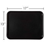 Rectangular Plastic Serving Trays Set of 6, Black