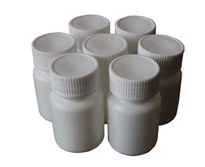 50pcs Plastic Vial Box with Screw Caps - 15ml