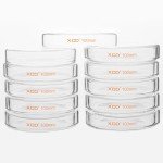 XCD 10-Pack Glass Petri Dishes with Clear Lids