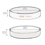 XCD 10-Pack Glass Petri Dishes with Clear Lids
