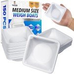 150 Disposable Weigh Boats for Lab and Kitchen
