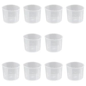 20Pcs 15ml Clear Plastic Lab Beakers