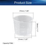 20Pcs 15ml Clear Plastic Lab Beakers