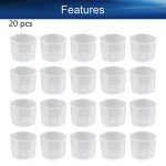 20Pcs 15ml Clear Plastic Lab Beakers