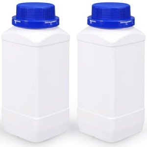 Wide Mouth 34oz Plastic Lab Sample Bottles - 2 Pack