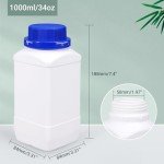 Wide Mouth 34oz Plastic Lab Sample Bottles - 2 Pack