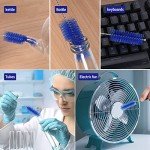 Navy Blue Bottle Cleaning Brush Set - 10 Pieces