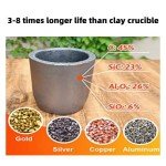 Nisorpa 6 KG Silicon Graphite Crucibles for Metal Melting