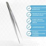 Precision Stainless Steel Forceps - 8 Inch