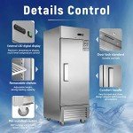 JINSONG 27" Stainless Steel Reach-in Freezer