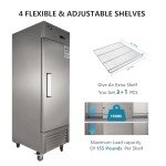 JINSONG 27" Stainless Steel Reach-in Freezer